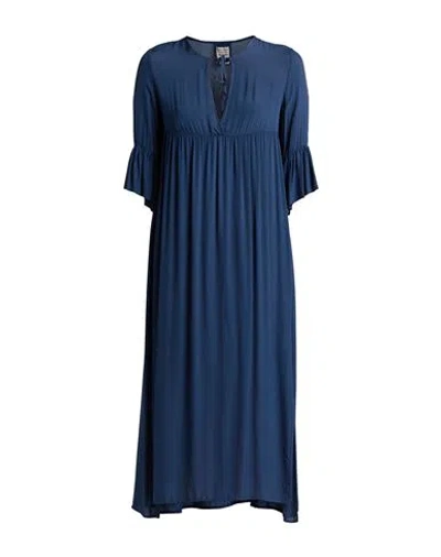 Alessia Santi Woman Midi Dress Midnight Blue Size 8 Viscose