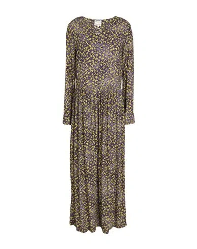 Alessia Santi Woman Midi Dress Purple Size 6 Viscose In Brown