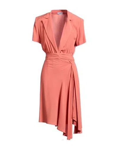 Alessia Santi Woman Midi Dress Salmon Pink Size 10 Silk, Acetate In Purple