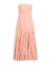 Alessia Santi Woman Midi Dress Salmon Pink Size 6 Cotton In Pink