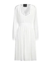 Alessia Santi Woman Midi Dress White Size 6 Polyester In White