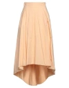 Alessia Santi Woman Midi Skirt Apricot Size 8 Cotton In Orange