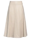 Alessia Santi Woman Midi Skirt Beige Size 6 Viscose In Beige