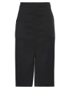 Alessia Santi Woman Midi Skirt Black Size 8 Cotton, Polyamide, Elastane In Black