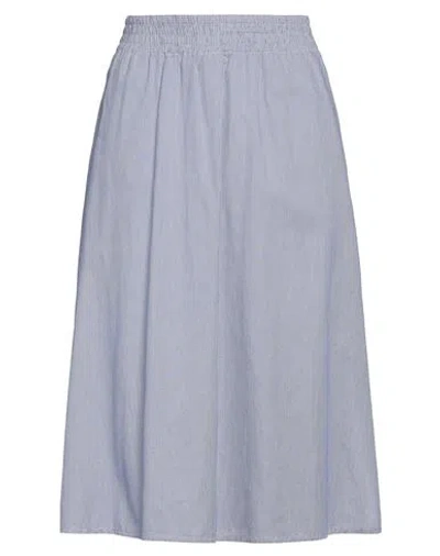 Alessia Santi Woman Midi Skirt Light Blue Size 8 Cotton
