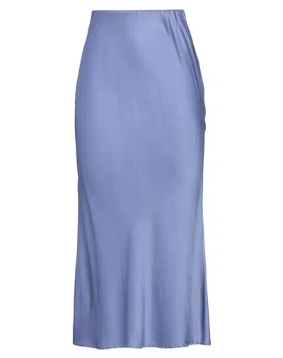 Alessia Santi Woman Midi Skirt Pastel Blue Size 8 Viscose, Elastane