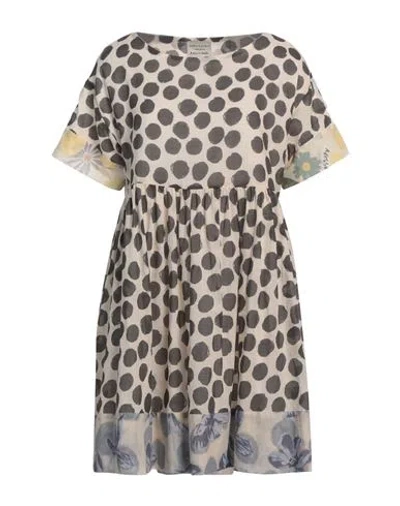 Alessia Santi Woman Mini Dress Beige Size 6 Cotton