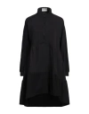 ALESSIA SANTI ALESSIA SANTI WOMAN MINI DRESS BLACK SIZE 1 COTTON, ELASTANE