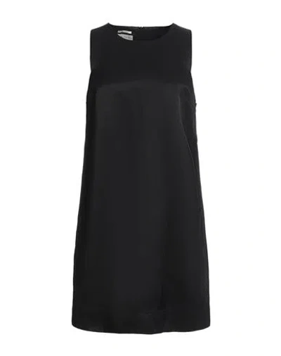 Alessia Santi Woman Mini Dress Black Size 6 Viscose, Linen