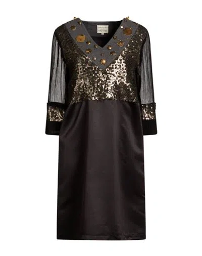 Alessia Santi Woman Mini Dress Black Size 8 Polyamide, Viscose