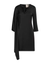 ALESSIA SANTI ALESSIA SANTI WOMAN MINI DRESS BLACK SIZE 8 POLYESTER, POLYAMIDE