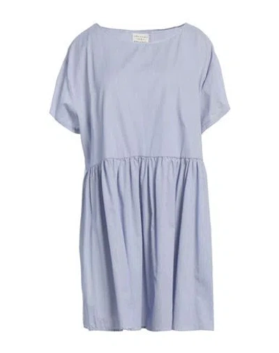 Alessia Santi Woman Mini Dress Blue Size 6 Cotton