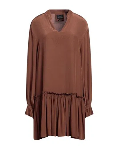 Alessia Santi Woman Mini Dress Brown Size 10 Viscose