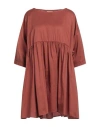 Alessia Santi Woman Mini Dress Brown Size 6 Cotton In Brown