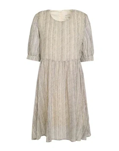 Alessia Santi Woman Mini Dress Cream Size 6 Cotton In Gray