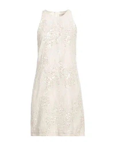 Alessia Santi Woman Mini Dress Cream Size 6 Polyester In White