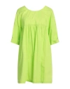 Alessia Santi Woman Short Dress Acid Green Size 6 Cotton