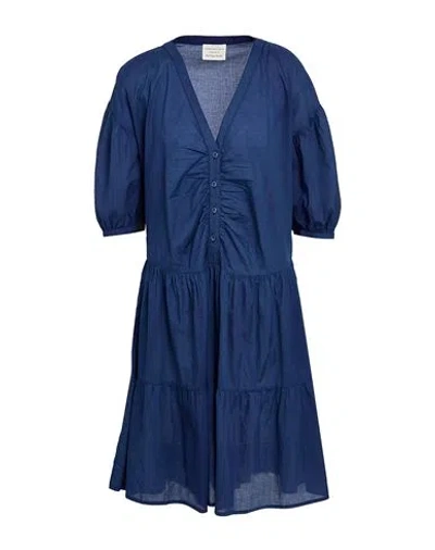 Alessia Santi Woman Mini Dress Midnight Blue Size 6 Cotton