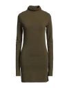 ALESSIA SANTI ALESSIA SANTI WOMAN MINI DRESS MILITARY GREEN SIZE 1 COTTON, ELASTANE