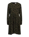 Alessia Santi Woman Mini Dress Military Green Size 8 Viscose In Green