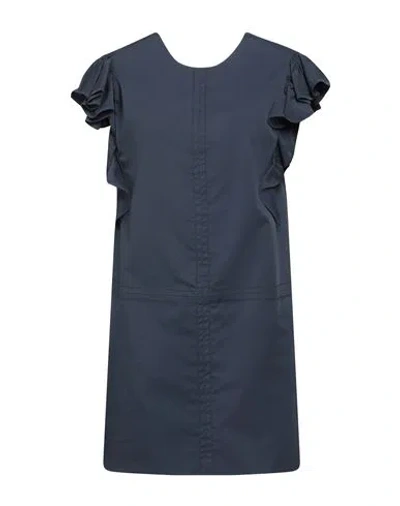 Alessia Santi Woman Mini Dress Navy Size 8 Cotton, Polyamide, Elastane