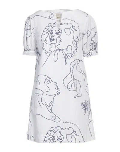 Alessia Santi Woman Mini Dress White Size 6 Cotton