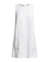 Alessia Santi Woman Mini Dress White Size 6 Viscose, Linen