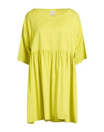 Alessia Santi Woman Mini Dress Yellow Size 10 Cotton