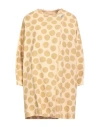 Alessia Santi Woman Overcoat & Trench Coat Beige Size 10 Cotton, Elastane In Nude