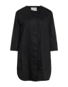 Alessia Santi Woman Overcoat & Trench Coat Black Size 10 Cotton