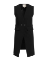 ALESSIA SANTI ALESSIA SANTI WOMAN OVERCOAT & TRENCH COAT BLACK SIZE 6 POLYESTER, VISCOSE, ELASTANE