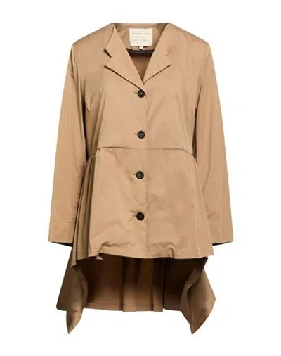 Alessia Santi Woman Overcoat & Trench Coat Camel Size 8 Cotton, Polyamide, Elastane In Nude