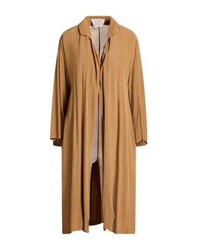 Alessia Santi Woman Overcoat & Trench Coat Camel Size 8 Viscose In Blue