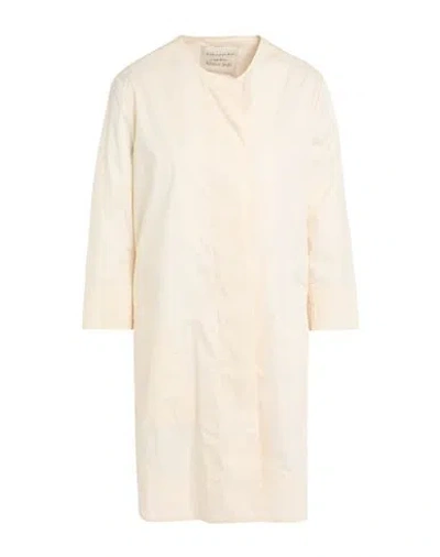 Alessia Santi Woman Overcoat & Trench Coat Ivory Size 6 Cotton In White