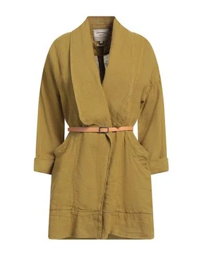 Alessia Santi Woman Overcoat & Trench Coat Mustard Size 4 Polyester, Viscose, Elastane In Brown