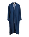 Alessia Santi Woman Overcoat & Trench Coat Navy Size 6 Viscose In Navy Blue
