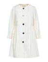 Alessia Santi Woman Overcoat Cream Size 2 Polyester, Cotton In White