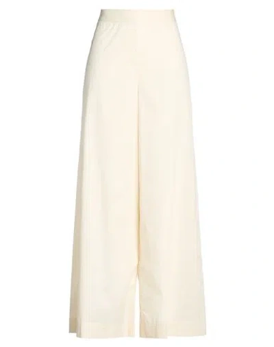 Alessia Santi Woman Pants Beige Size 6 Cotton In White