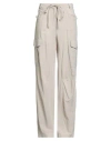 Alessia Santi Woman Pants Beige Size 8 Viscose, Linen In White