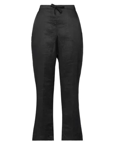 Alessia Santi Woman Pants Black Size 10 Ramie