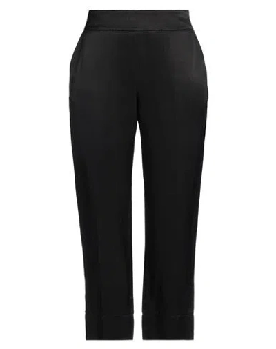 Alessia Santi Woman Pants Black Size 12 Viscose, Linen