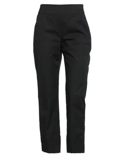 Alessia Santi Woman Pants Black Size 2 Cotton, Polyamide, Elastane