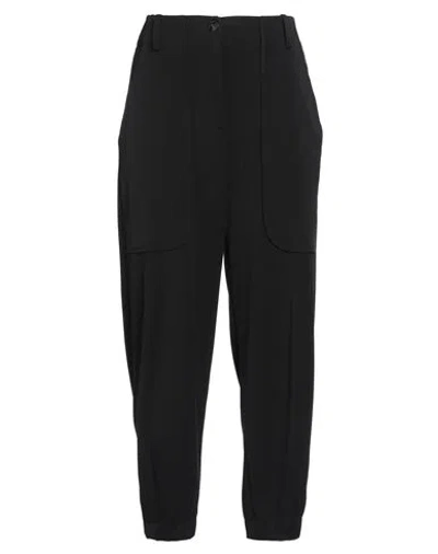 ALESSIA SANTI ALESSIA SANTI WOMAN PANTS BLACK SIZE 4 POLYESTER, VISCOSE, ELASTANE
