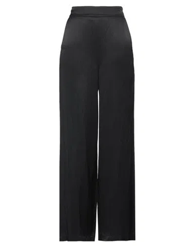 Alessia Santi Woman Pants Black Size 8 Viscose, Linen