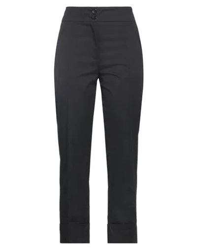 Alessia Santi Woman Pants Black Size 6 Cotton, Polyamide, Elastane