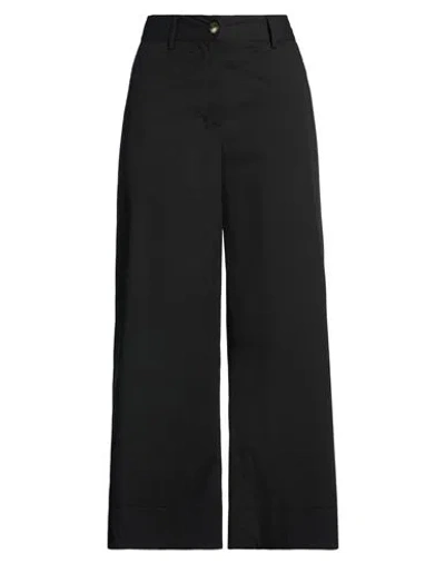 Alessia Santi Woman Pants Black Size 6 Cotton, Polyester, Elastane