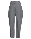Alessia Santi Woman Pants Black Size 6 Cotton, Polyester In Gray