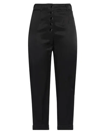Alessia Santi Woman Pants Black Size 8 Viscose, Linen