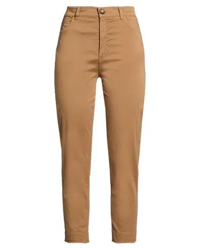 Alessia Santi Woman Pants Brown Size 4 Cotton, Elastane