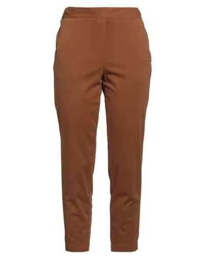 Alessia Santi Woman Pants Camel Size 6 Cotton, Viscose, Elastane In Beige